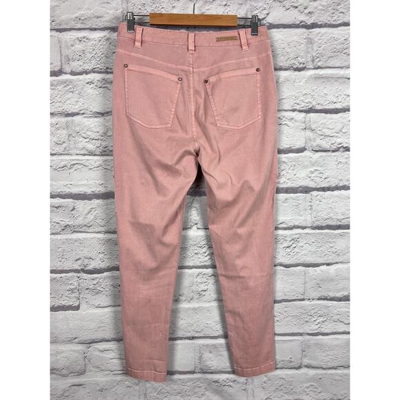 Lot (2) SOFT SURROUNDINGS Women's 6 Blue Pink Zippered Cargo Minimalist Pants - Picture 3 of 12